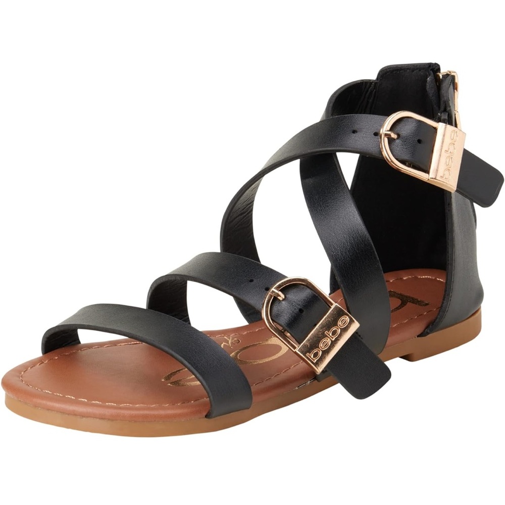 Bebe Black Strappy Sandals